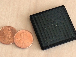 tiny 4-bola labirinto quebra-cabeças 2d 3d cortador de papel pla termicamente colados brinquedo 3d print model - Mito3D
