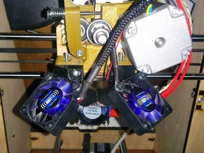 dual fan mount cooling print 3d printer accessories 3d print model - Mito3D