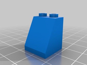 il mio personalizzato lego compatibile con mattoni 2x2 lungo pendio di costruzione giocattoli su misura 3d print model - Mito3D