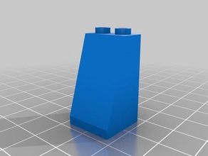 meine kundengebundenes lego-kompatibel brick 2x2 länger slope Bau-Spielzeug kundengebundene 3d print model - Mito3D