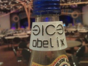 31c3 paramétrico de la botella etiqueta nombre organización ccc compañero club personalizador openscad 3d print model - Mito3D