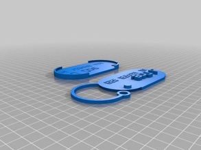 personalized covert luggage tag accessories openscad useful 3d print model - Mito3D