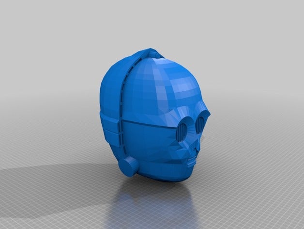 c3po testa la robotica c3 po r2d2 di star wars 3D print model - Mito3D
