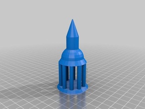 meu fixa - torre colunas cúpula o seu desejo edifícios e estruturas personalizado 3d print model - Mito3D