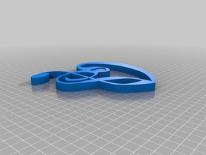 treble base clef heart valentines day 3d printing 3d print model - Mito3D