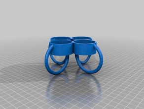 loop legged quad tealight holder 3d printing candle 3d print model - Mito3D