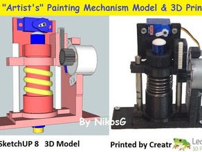 chalk painting mechanism robotics holder drawbot parallax kit sidewalk 3d print model - Mito3D
