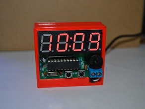 c51 4 bits digital electronic clock desk case stand electronics 3d print model - Mito3D