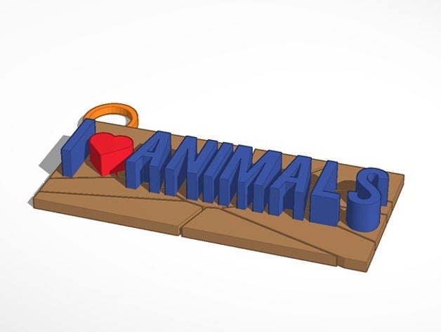 Tier-Schmuck Kunst Tier Tiere die Liebe zu Tieren Liebhaber trinket 3D print model - Mito3D