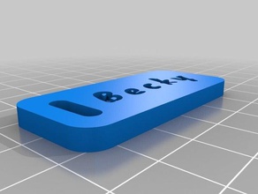 becky key chain organization customized 3d print model - Mito3D