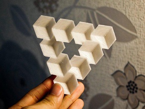 penrose triangle illusion other 3d escher 3d print model - Mito3D