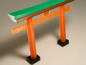 japanese torii separated parts buildings & structures japan 3d print model - Mito3D