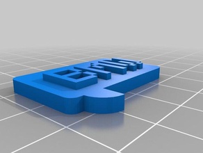 mon personnalisée à l'appel de la plaque nom générateur pièces et badges personnalisé 3d print model - Mito3D