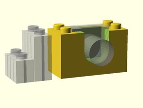 lego duplo cam holder construction toys camera adapter mount 3d print model - Mito3D