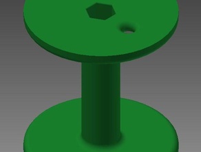 1 2 in hex spool-Band-Loch Robotik Kabel-Spule spool 3d print model - Mito3D
