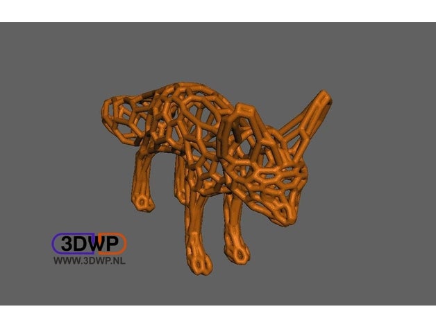 fennec fox pattern voronoi style animals animal meshmixer 3D print model - Mito3D