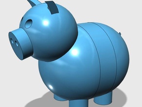 lindo cerdo a los animales animal de 3d print model - Mito3D