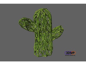 cactus pattern voronoi style decor meshmixer plant 3d print model - Mito3D