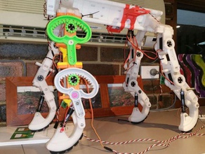 updated leg quadrupedal robot design 583173 robotics 4 legged arduino experimental quadruped 3d print model - Mito3D