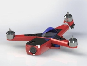 trirace r c vehículos el fpv multicopter las carreras rc tricopter 3d print model - Mito3D
