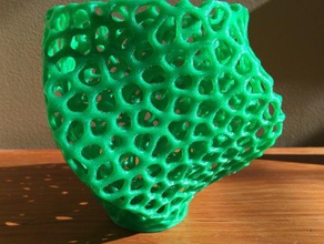 voronoi square twist vase math art mathematical sculpture tower 3d print model - Mito3D