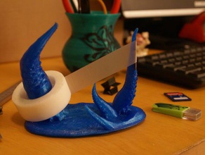 tentacle tape dispenser office octopus supplies 3d print model - Mito3D
