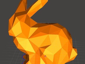 extra lowpoly bunny sculture coniglietto geometrica basso poli poligono 3d print model - Mito3D
