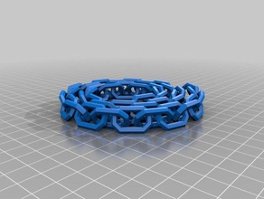 40 link spiral chain customized 3d print model - Mito3D