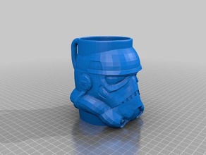 manifold stormtrooper mug scans & replicas 3d print model - Mito3D