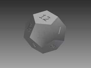twelve-sided die dice 3d print model - Mito3D