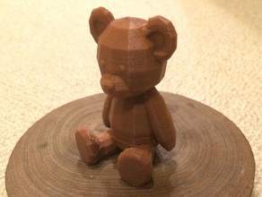 low poly ours en peluche animaux animal l'ours la jouet 3d print model - Mito3D
