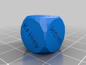 family customized dice die gaming loaded 3d print model - Mito3D