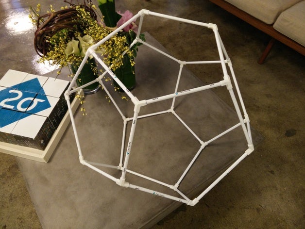 dodecahedron kit math art pencil wireframe 3D print model - Mito3D