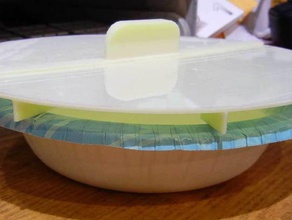 anti salpicaduras bol de papel la cubierta cocina comedor cocción alimentos microondas 3d print model - Mito3D