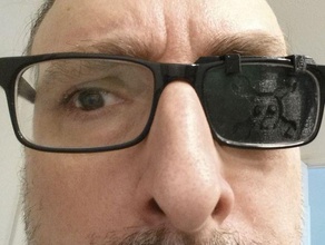 hackaday jolly wrencher clip eye patch glasses eyepatch 3d print model - Mito3D