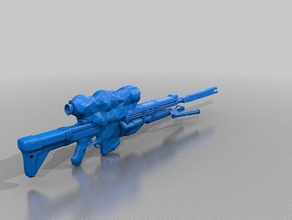 destiny exotic sniper file patience time 1 scale games game weapon 3d print model - Mito3D