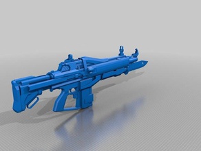destiny exotic pulse rifle red death 1 scale games game weapon 3d print model - Mito3D