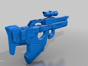 destiny exotic scout rifle mida multitool 1 scale games game weapon 3d print model - Mito3D
