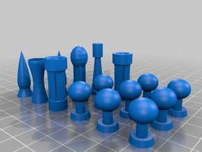 Sektor-Schachspiel Schach 3d print model - Mito3D