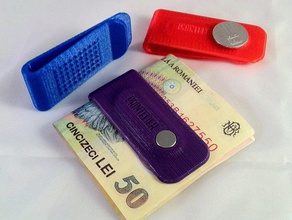 de l'argent clip v02 accessoires l'aimant money le détenteur monnaie 3d print model - Mito3D