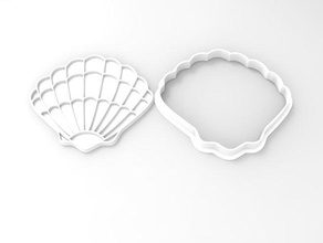 shell-shaped cookie cutters kitchen & dining 3d printing baking cutter 3d print model - Mito3D