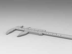 classic caliper inch mm engineering measure measurement tool millimeters 3d print model - Mito3D