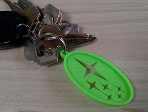 subaru logo keychain v2 keychains 3d print model - Mito3D