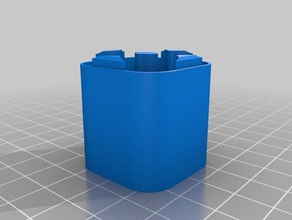 2x2 aa caso, superior e inferior recipientes personalizado 3d print model - Mito3D