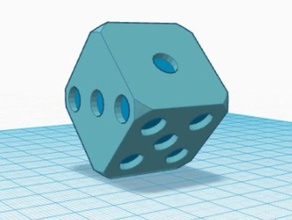 blue dice 3d print model - Mito3D