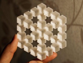 penrose cube illusion d'autres 3d l'art 3d print model - Mito3D