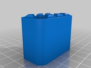 aaa 4x2 inferior recipientes batery personalizado 3d print model - Mito3D