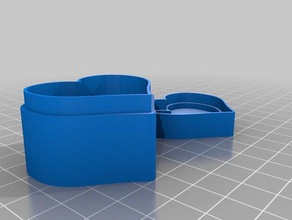 my heart box containers customized 3d print model - Mito3D