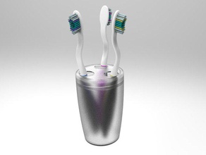 taza cepillo de dientes cuarto baño titular 3d print model - Mito3D