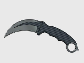 karambit props csgo fps el cuchillo 3d print model - Mito3D